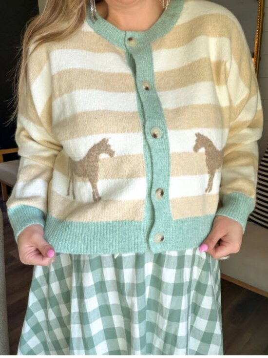 Urban Daizy Sweaters - Canyon Trail Horse Cardigan